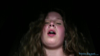 Chubby, barely legal teen has her pussy destroyed and creampied while standing