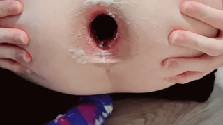 Teenage Stockings Xxx Gape Creampie Booty Ass-Fuck legal Years Old GIF