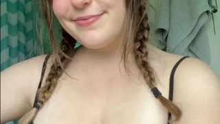 Teenage Kawaii Lady Lovely Huge-Titted Mounds Ample Hooters Hefty Nips nineteen Years Old GIF