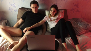 I got exhausted of observing a boring video - I got into the stud's underpants myself